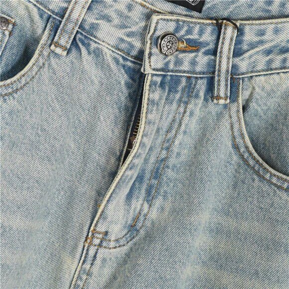 Chtome Heart classic white cross denim pants with a unique, high-end texture.S - Picture 6 of 10